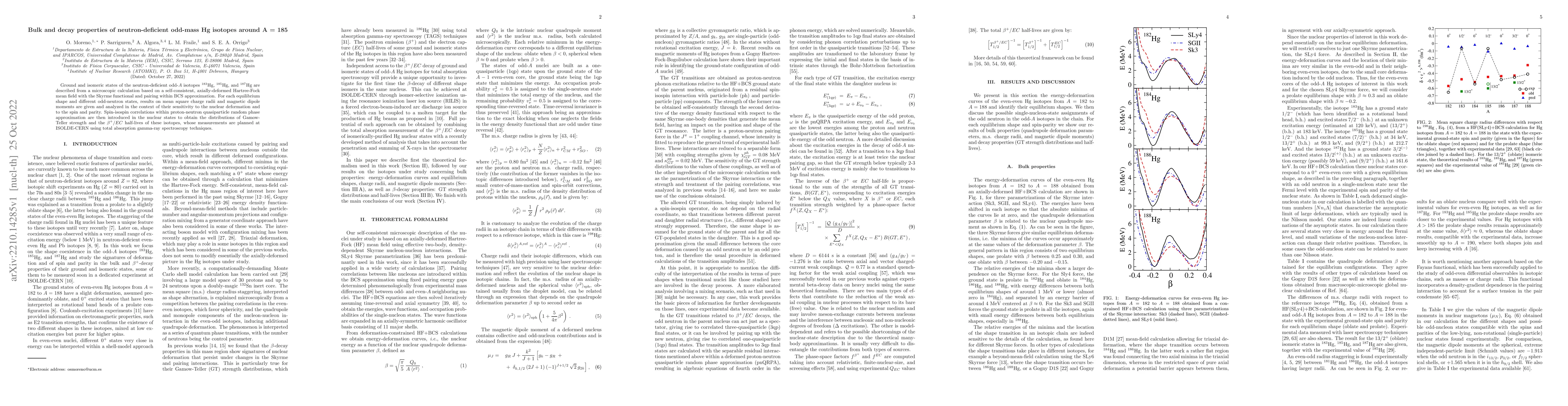 Thumbnail for Bulk and decay properties of neutron-deficient odd-mass Hg isotopes
  around A = 185