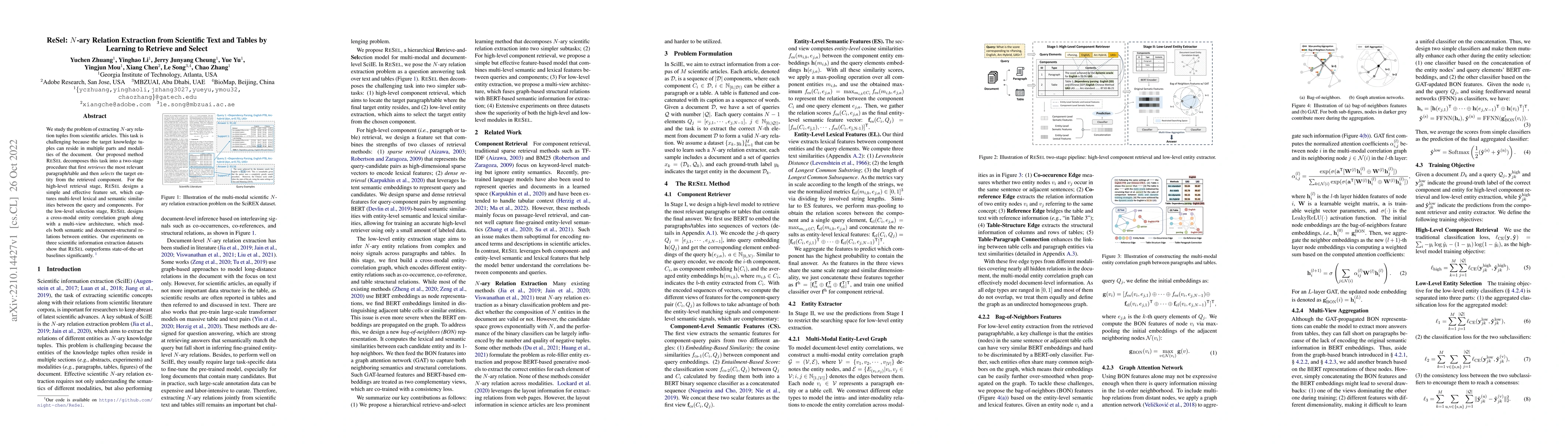 Thumbnail for ReSel: N-ary Relation Extraction from Scientific Text and Tables by
  Learning to Retrieve and Select