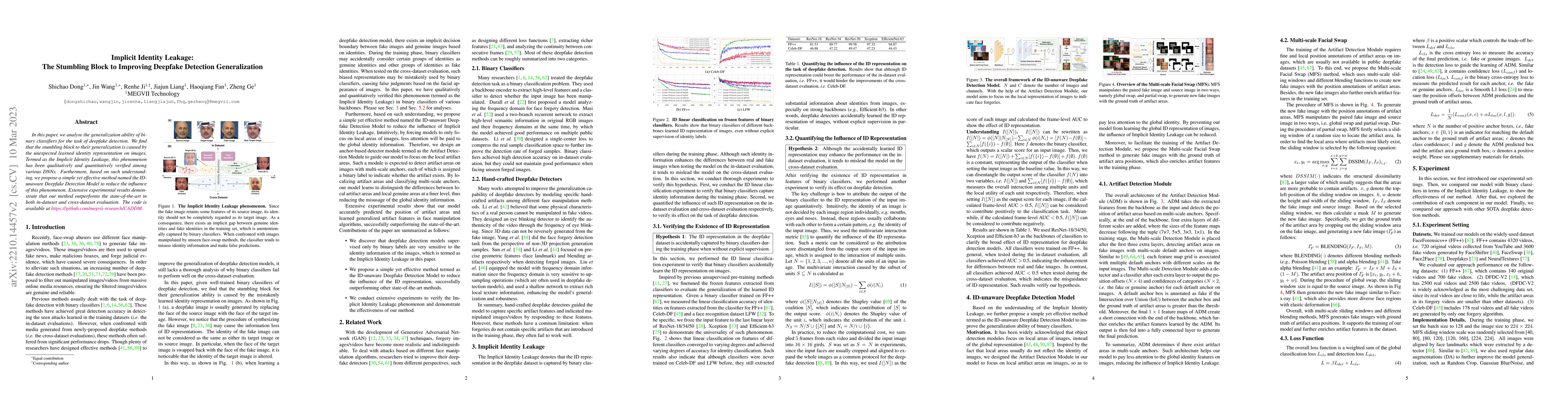 Thumbnail for Implicit Identity Leakage: The Stumbling Block to Improving Deepfake
  Detection Generalization