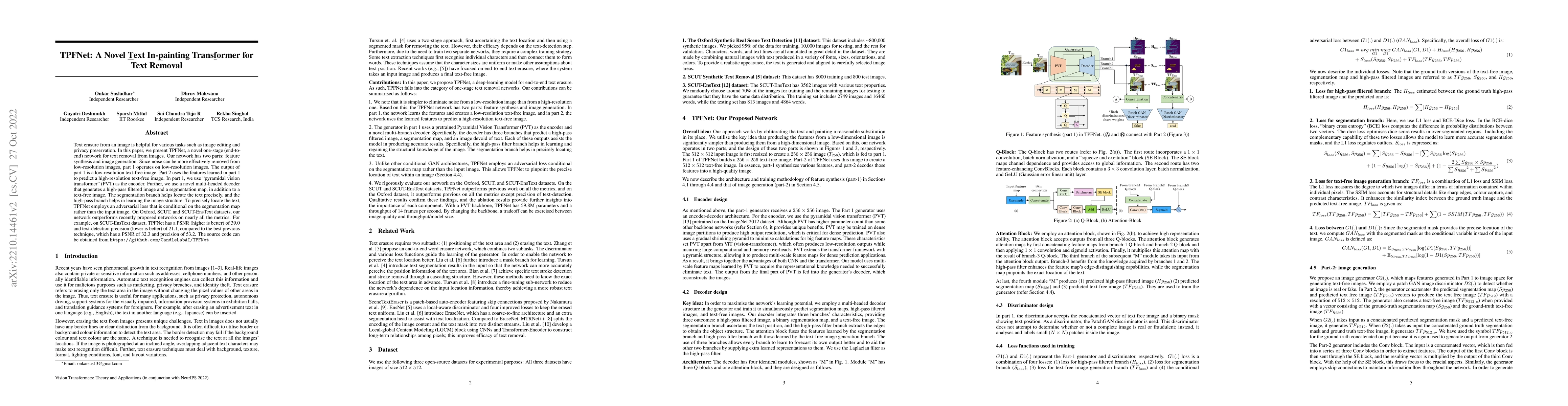 Thumbnail for TPFNet: A Novel Text In-painting Transformer for Text Removal