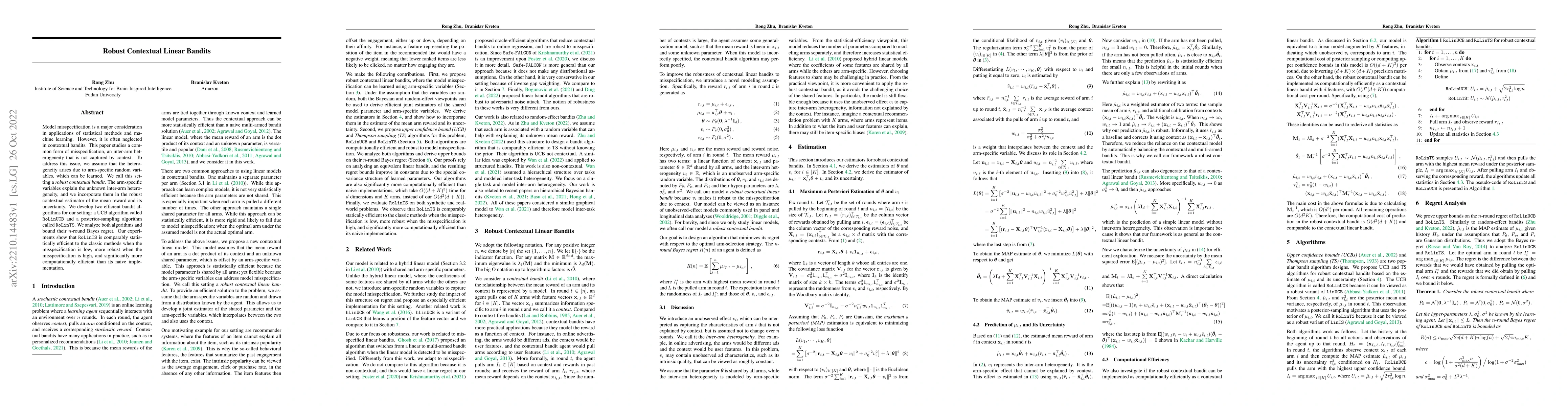 Thumbnail for Robust Contextual Linear Bandits
