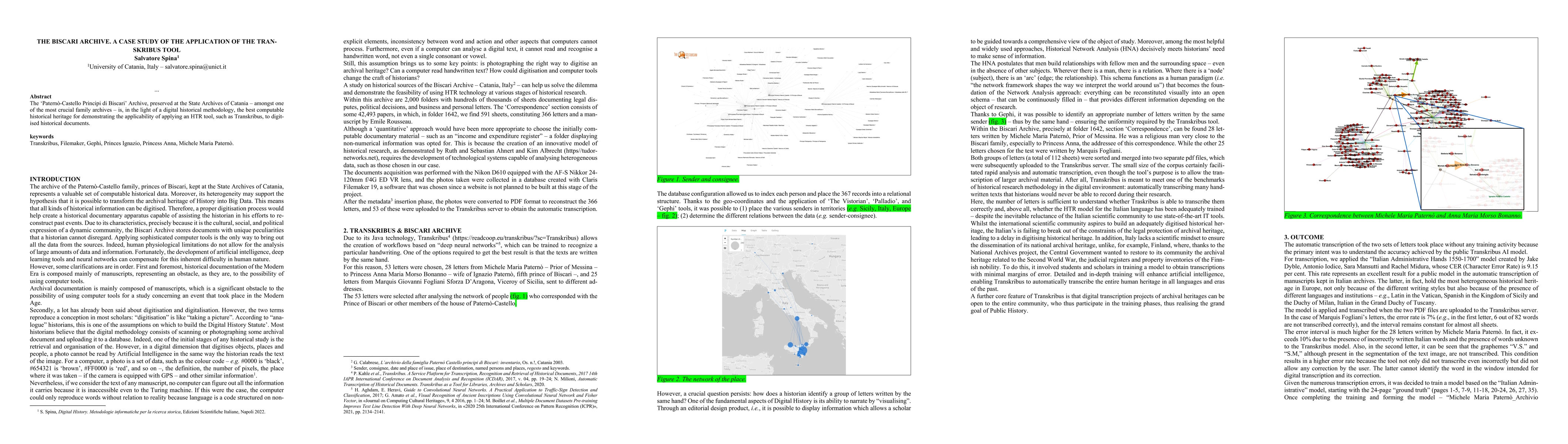 Thumbnail for The Biscari Archive. A case study of the application of Transkribus tool