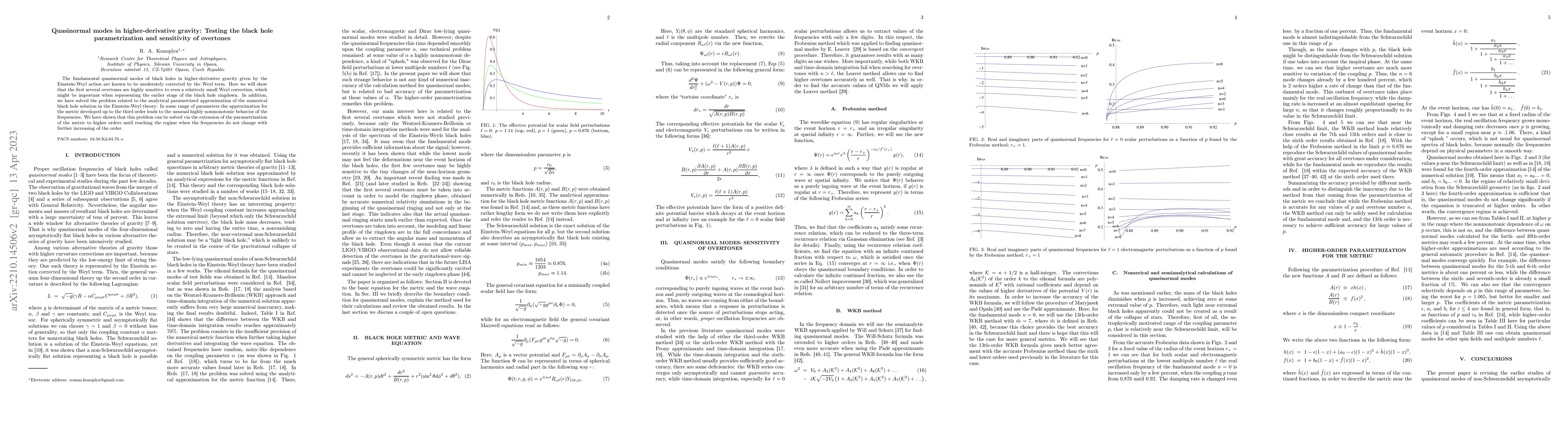 Thumbnail for Quasinormal modes in higher derivative gravity: testing the black hole
  parametrization and sensitivity of overtones