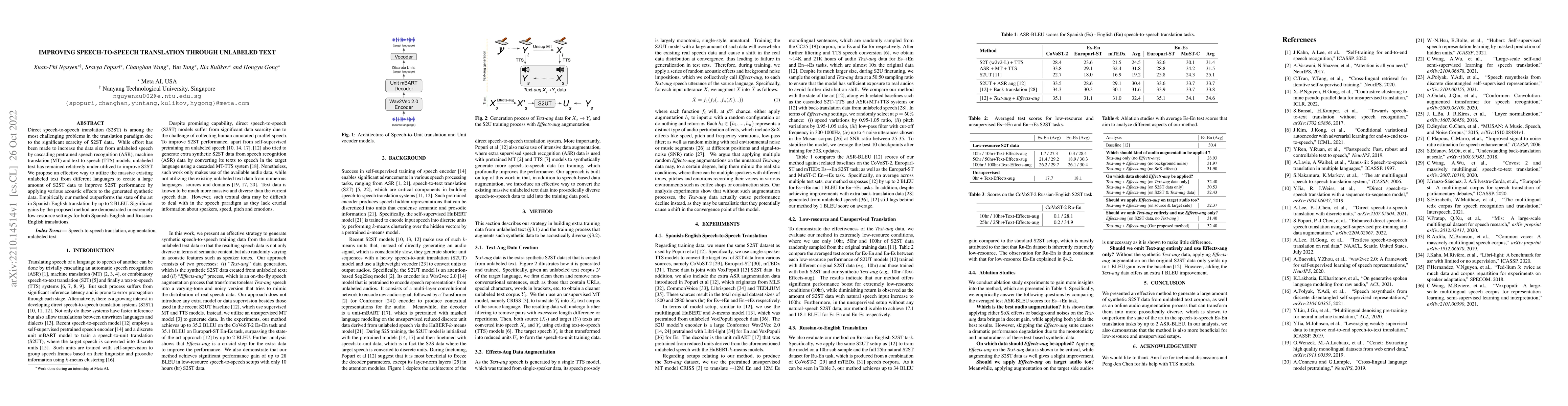 Thumbnail for Improving Speech-to-Speech Translation Through Unlabeled Text