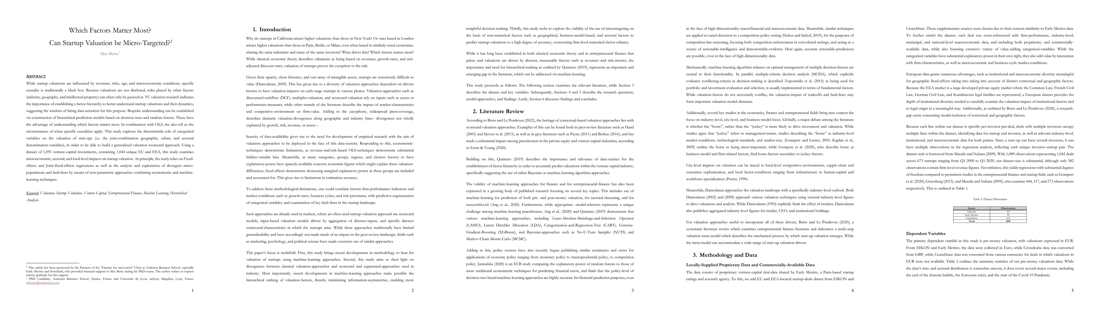 Thumbnail for Which Factors Matter Most? Can Startup Valuation be Micro-Targeted?