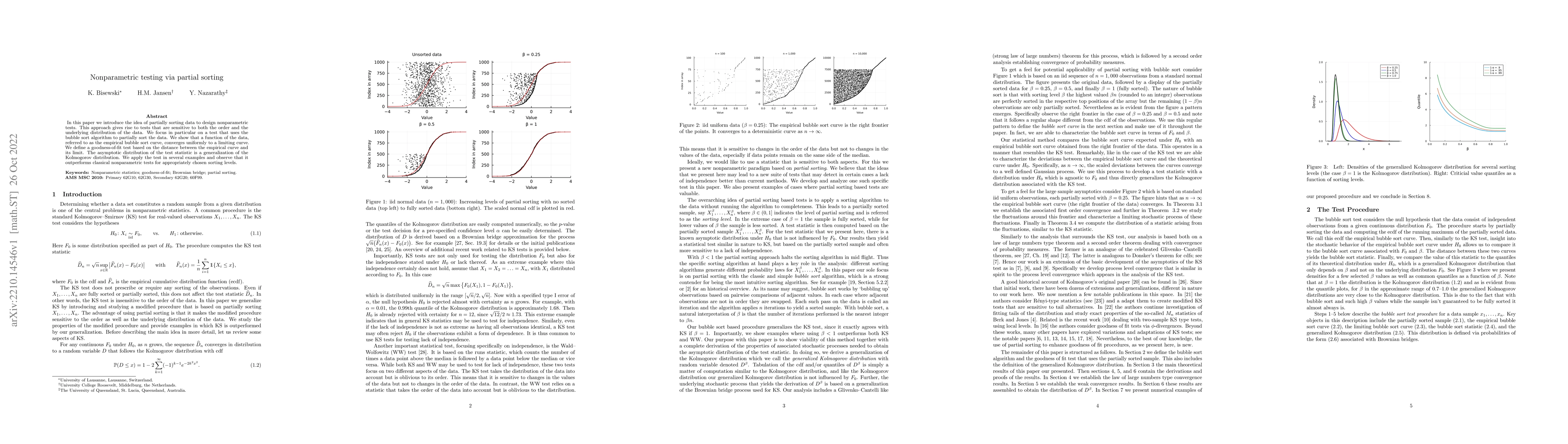 Thumbnail for Nonparametric testing via partial sorting