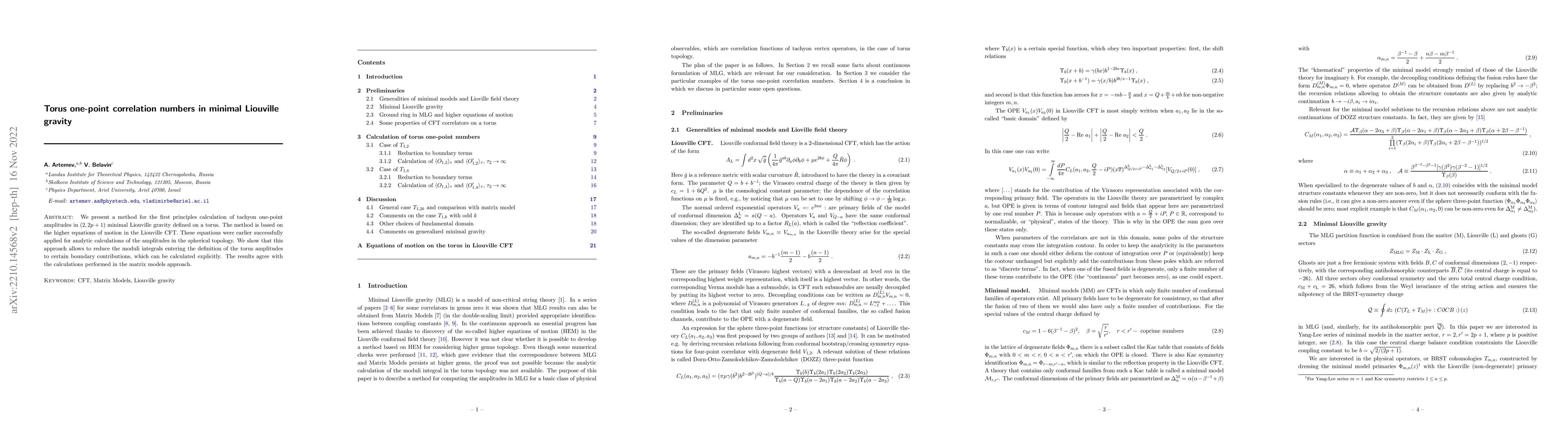 Thumbnail for Torus one-point correlation numbers in minimal Liouville gravity