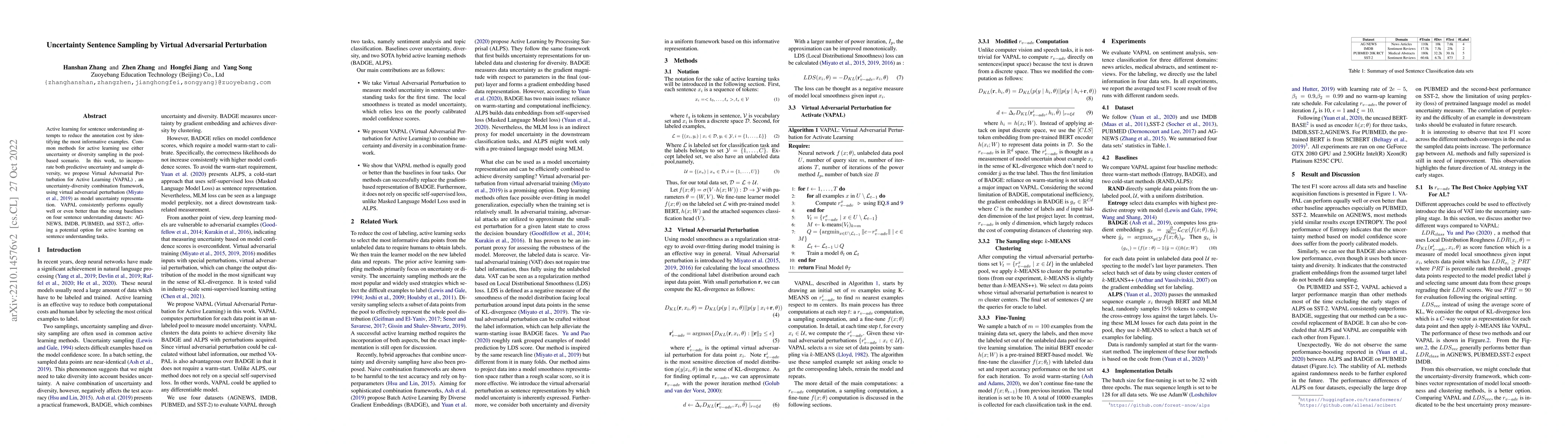 Thumbnail for Uncertainty Sentence Sampling by Virtual Adversarial Perturbation