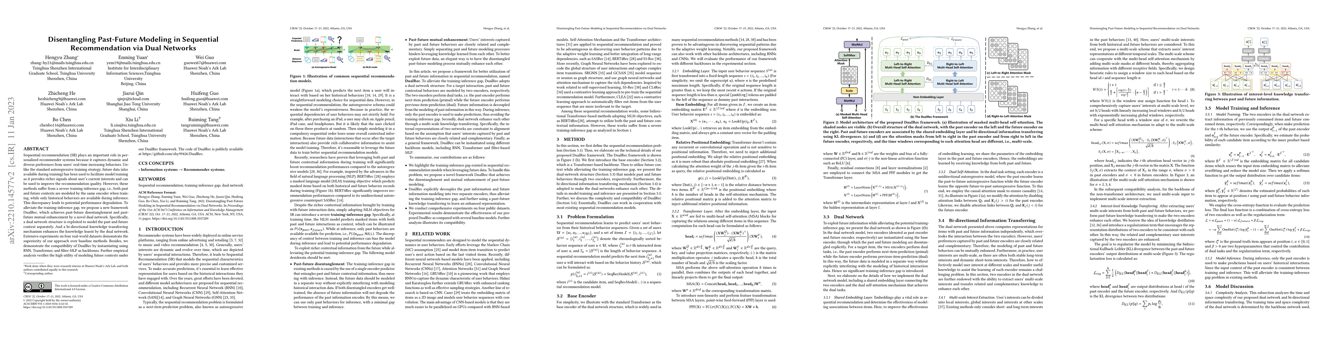 Thumbnail for Disentangling Past-Future Modeling in Sequential Recommendation via Dual
  Networks