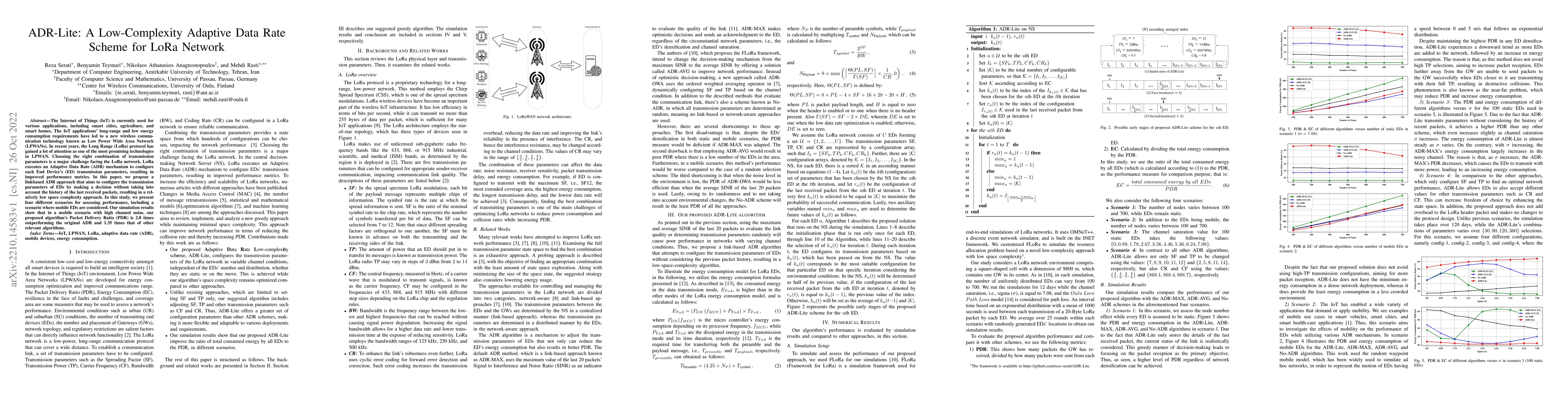 Thumbnail for ADR-Lite: A Low-Complexity Adaptive Data Rate Scheme for the LoRa
  Network