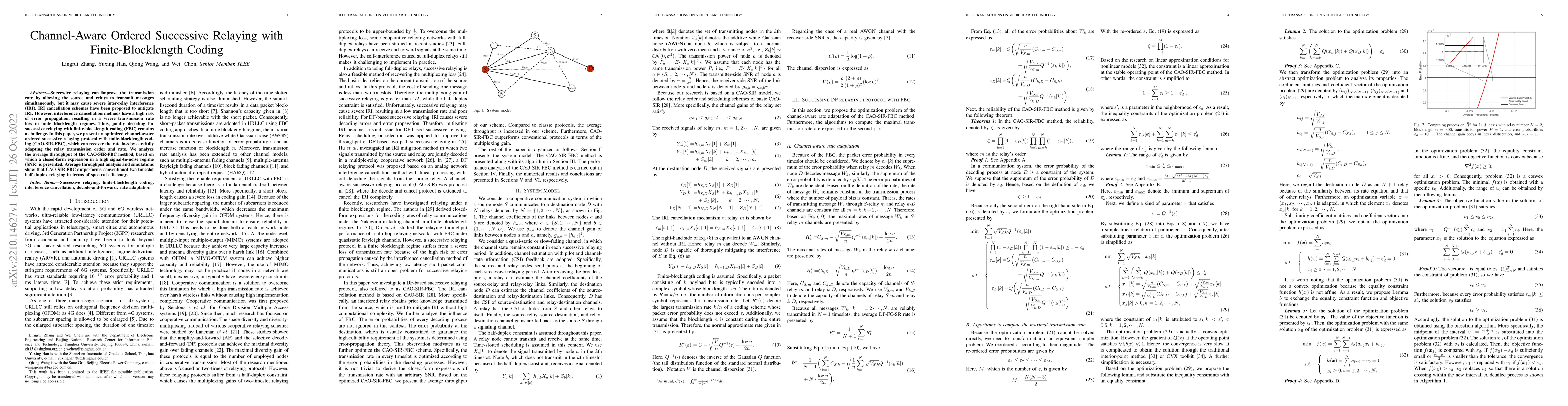 Thumbnail for Channel-Aware Ordered Successive Relaying with Finite-Blocklength Coding