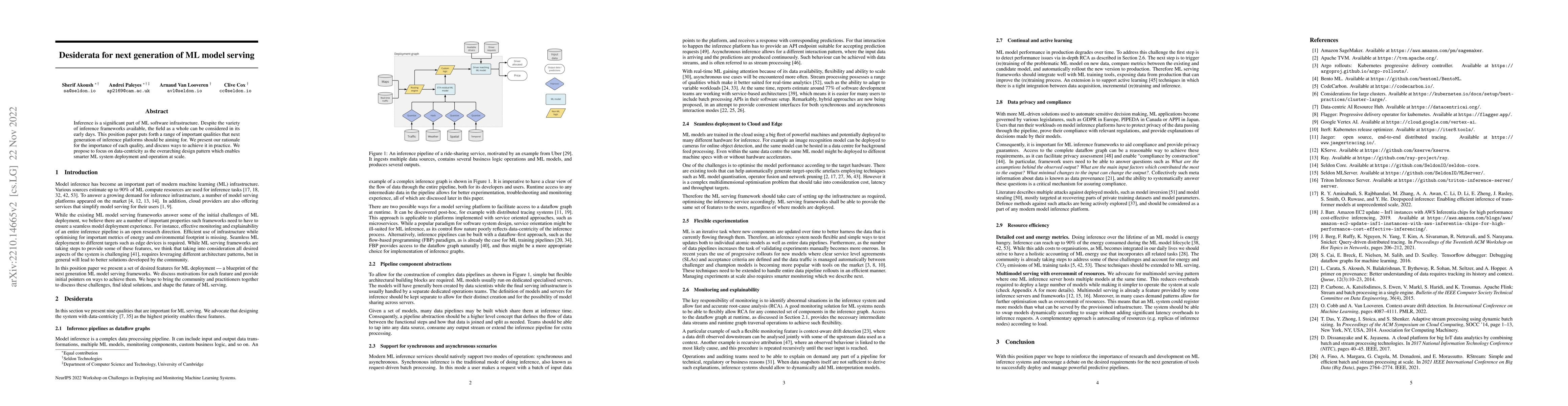 Thumbnail for Desiderata for next generation of ML model serving