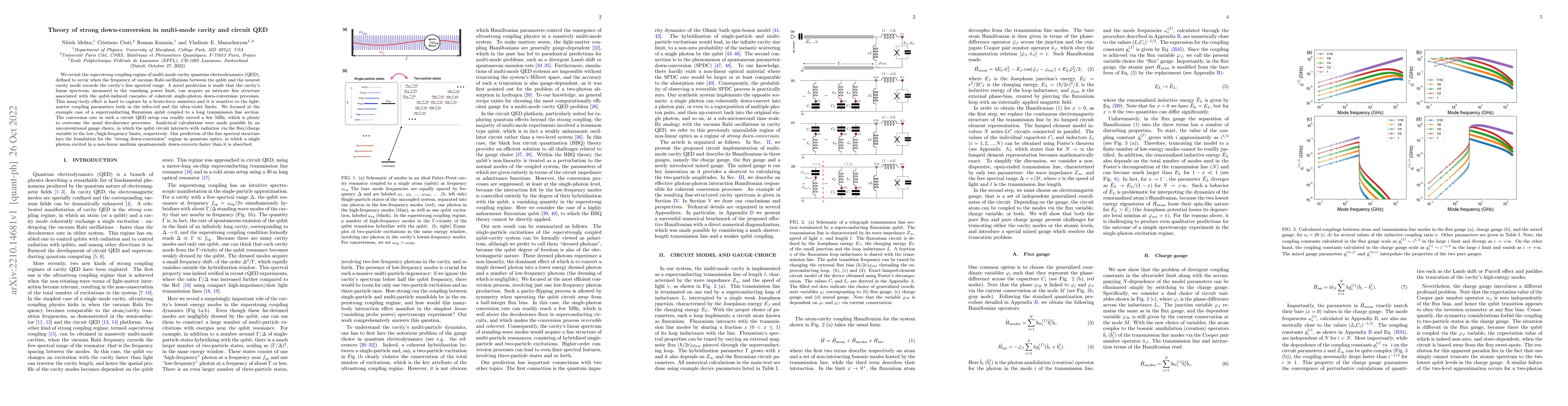 Thumbnail for Theory of strong down-conversion in multi-mode cavity and circuit QED