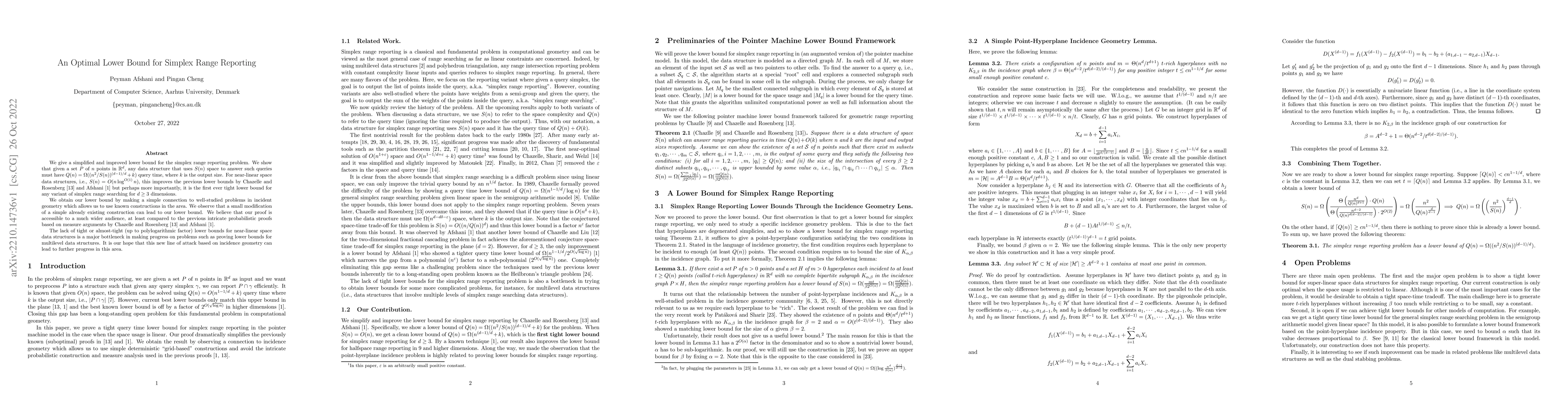 Thumbnail for An Optimal Lower Bound for Simplex Range Reporting