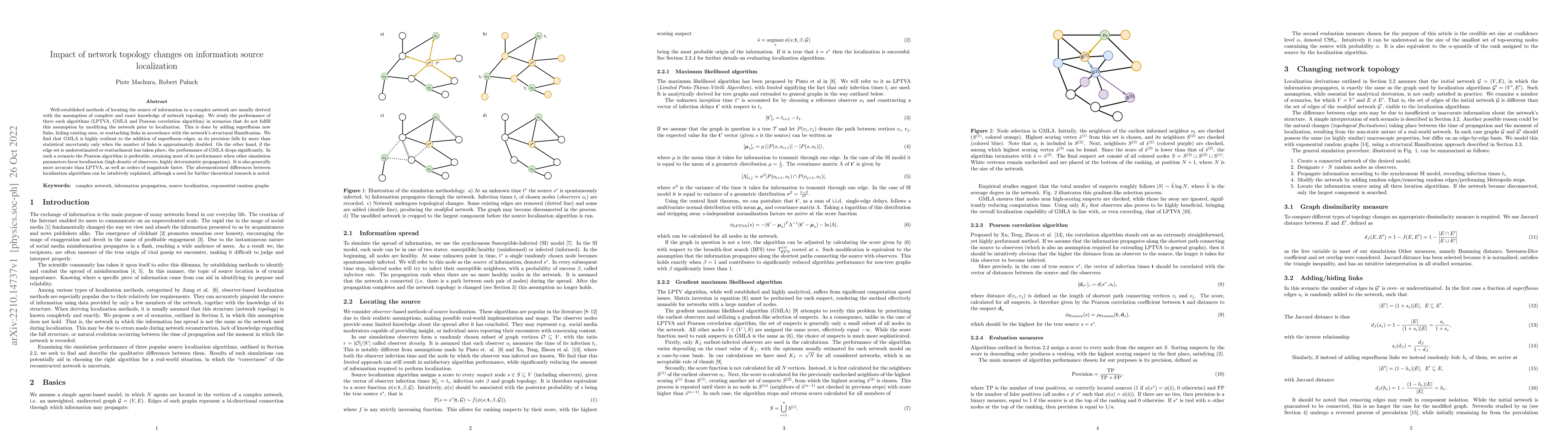 Thumbnail for Impact of network topology changes on information source localization