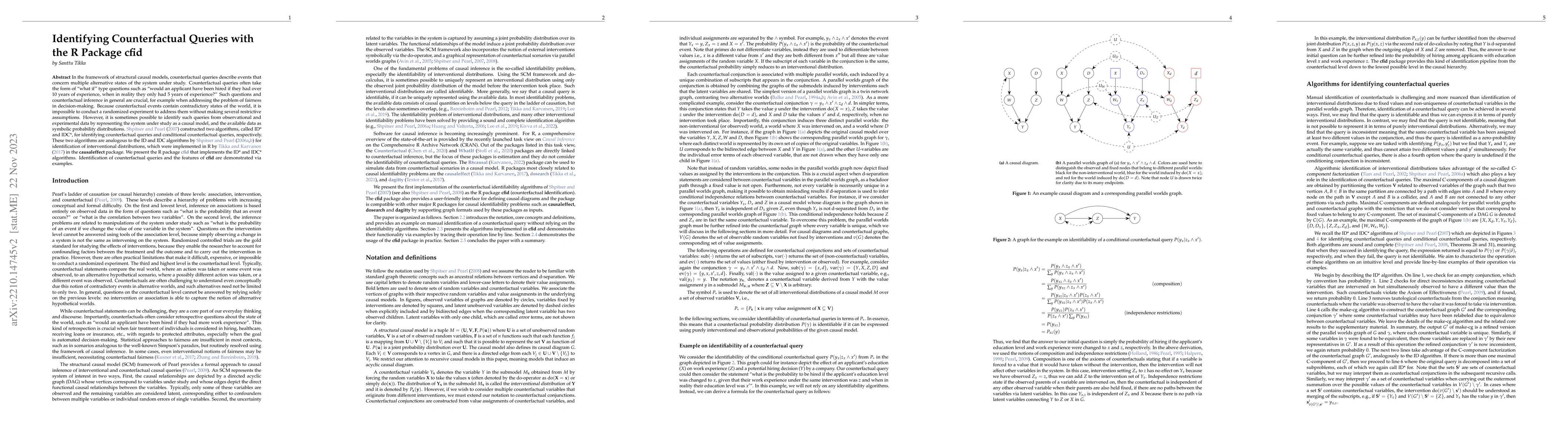 Thumbnail for Identifying Counterfactual Queries with the R Package cfid