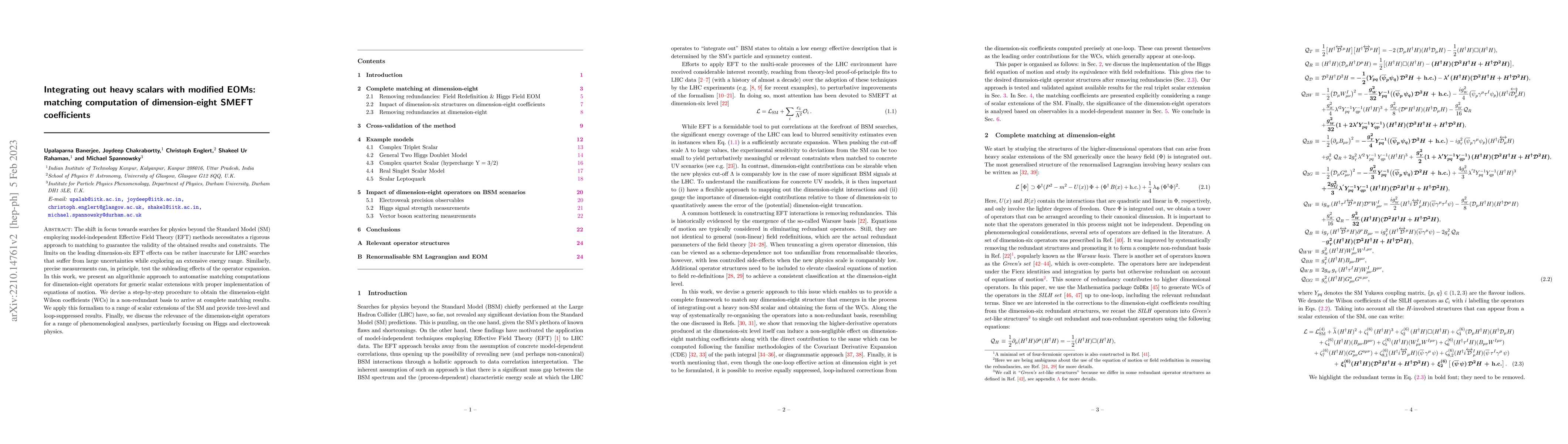 Thumbnail for Integrating out heavy scalars with modified EOMs: matching computation
  of dimension-eight SMEFT coefficients