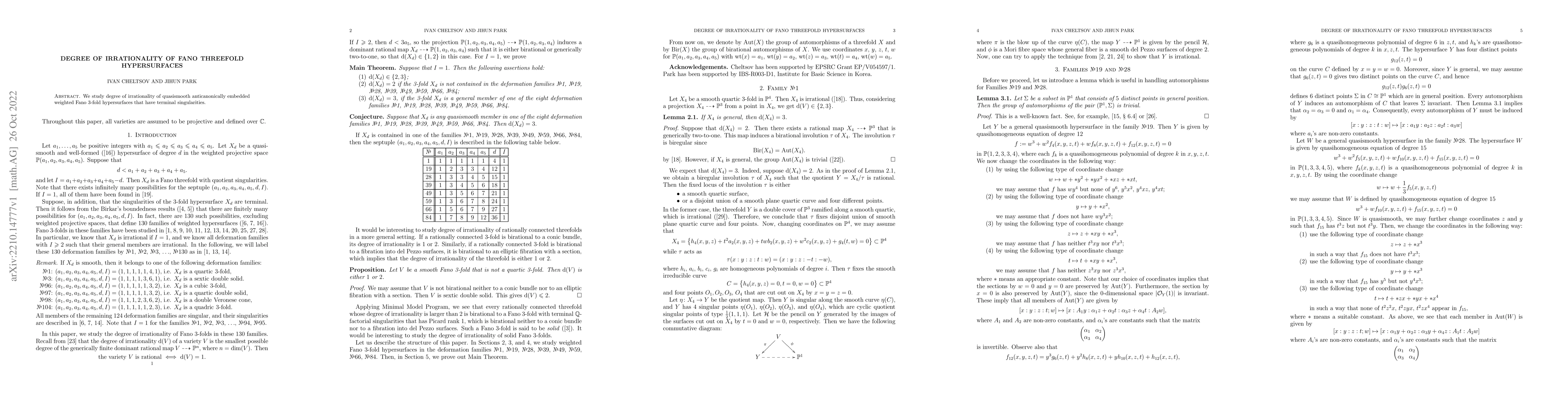 Thumbnail for Degree of irrationality of Fano threefold hypersurfaces