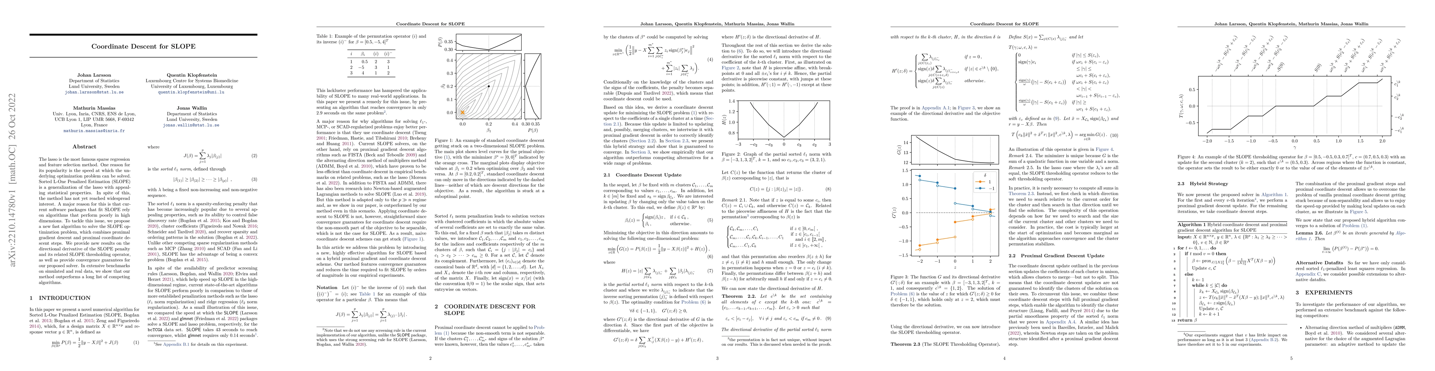 Thumbnail for Coordinate Descent for SLOPE