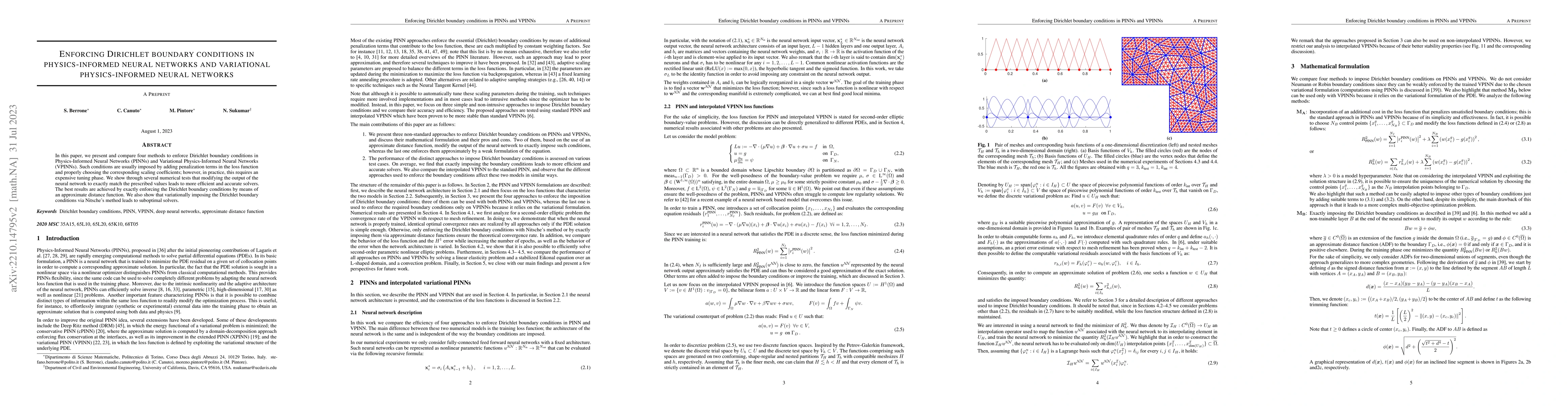 Thumbnail for Enforcing Dirichlet boundary conditions in physics-informed neural
  networks and variational physics-informed neural networks