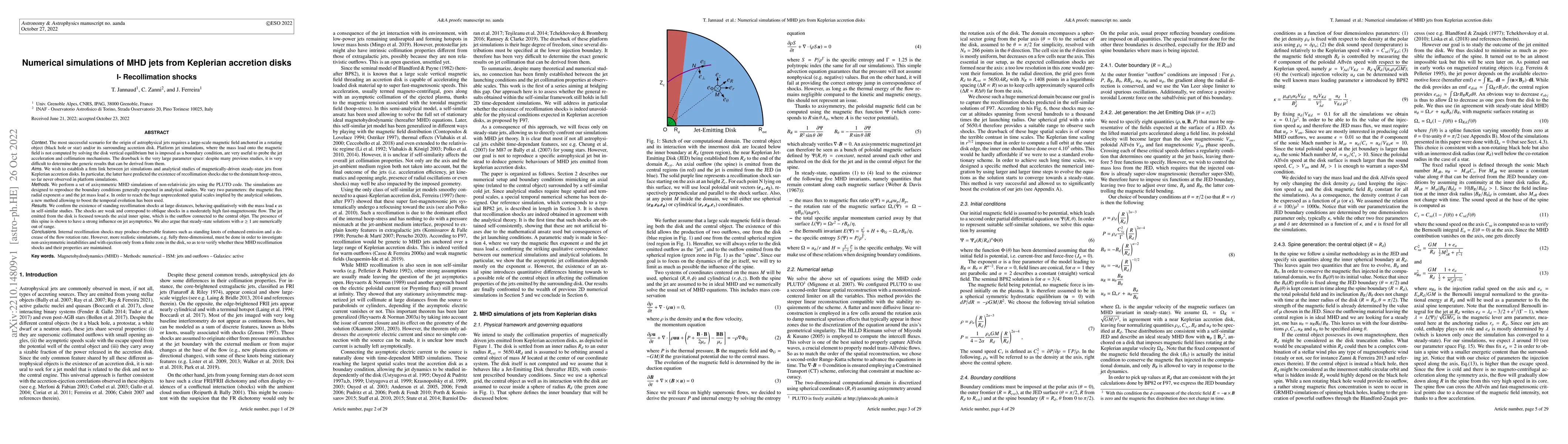 Thumbnail for Numerical simulations of MHD jets from Keplerian accretion disks
  I-Recollimation shocks