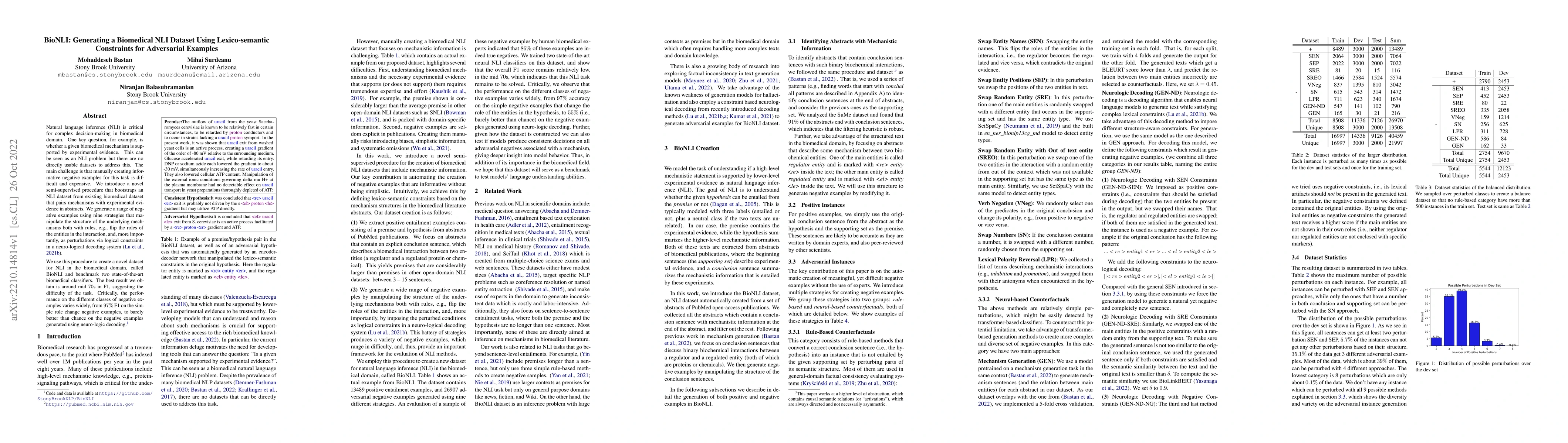 Thumbnail for BioNLI: Generating a Biomedical NLI Dataset Using Lexico-semantic
  Constraints for Adversarial Examples
