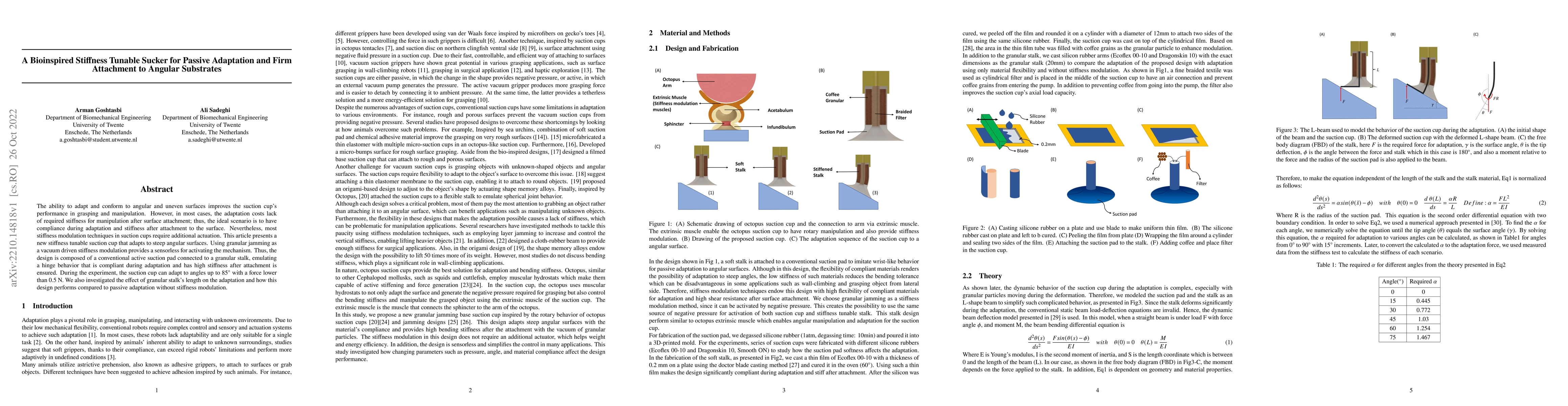 Thumbnail for A Bioinspired Stiffness Tunable Sucker for Passive Adaptation and Firm
  Attachment to Angular Substrates