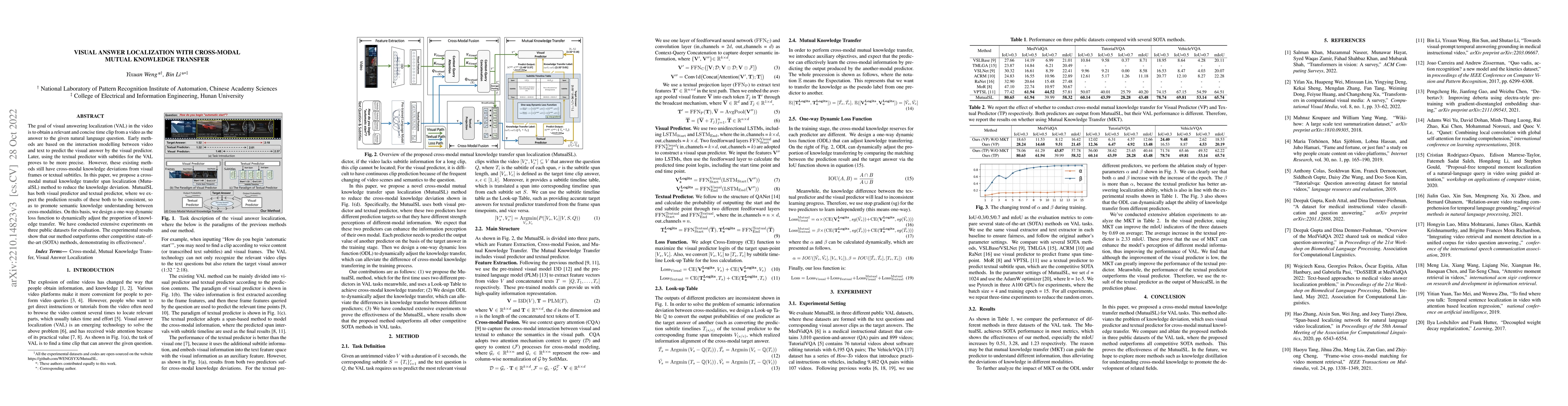 Thumbnail for Visual Answer Localization with Cross-modal Mutual Knowledge Transfer