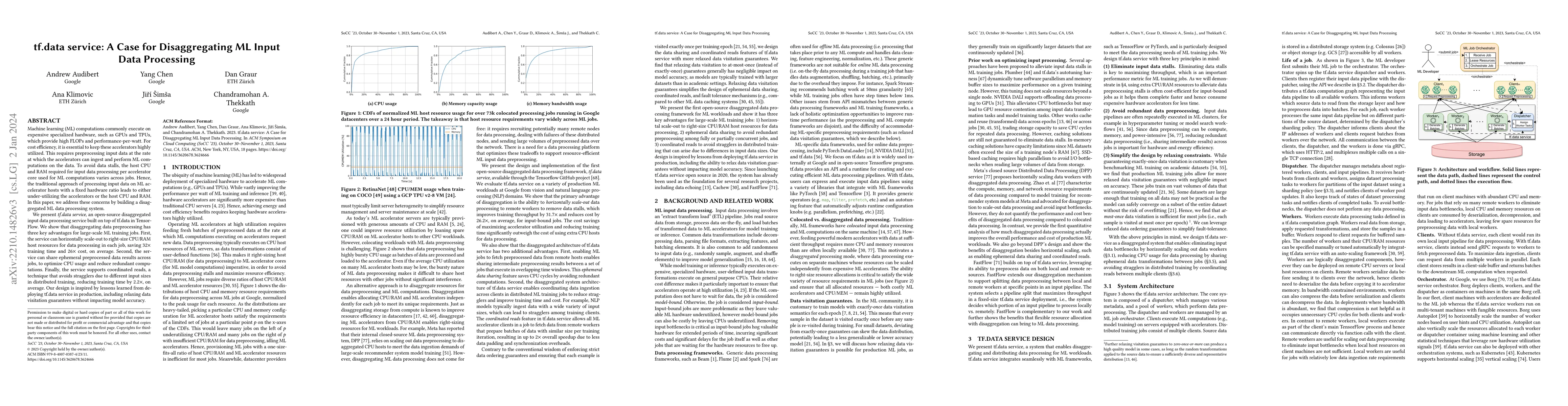 Thumbnail for tf.data service: A Case for Disaggregating ML Input Data Processing