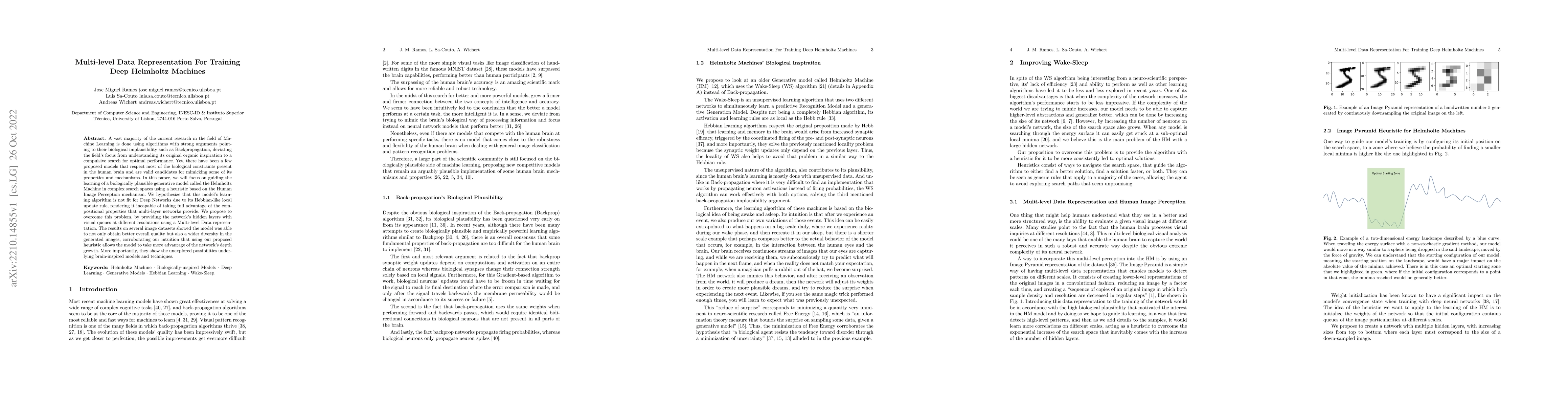Thumbnail for Multi-level Data Representation For Training Deep Helmholtz Machines