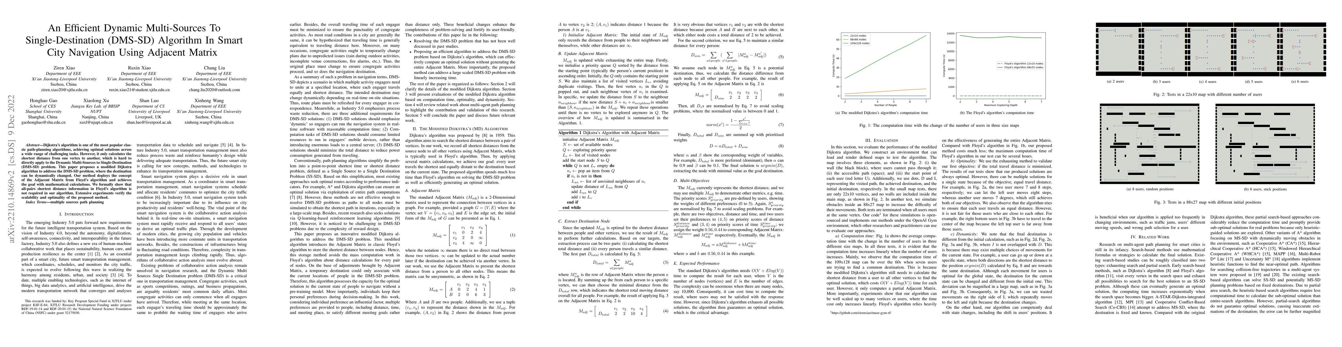 Thumbnail for An Efficient Dynamic Multi-Sources To Single-Destination (DMS-SD)
  Algorithm In Smart City Navigation Using Adjacent Matrix