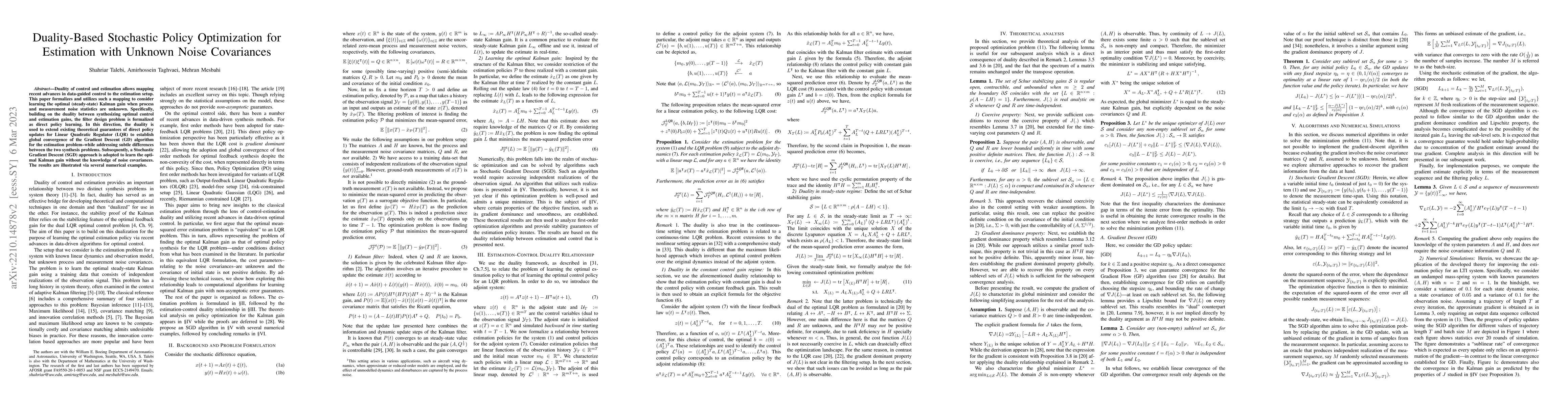 Thumbnail for Duality-Based Stochastic Policy Optimization for Estimation with Unknown
  Noise Covariances