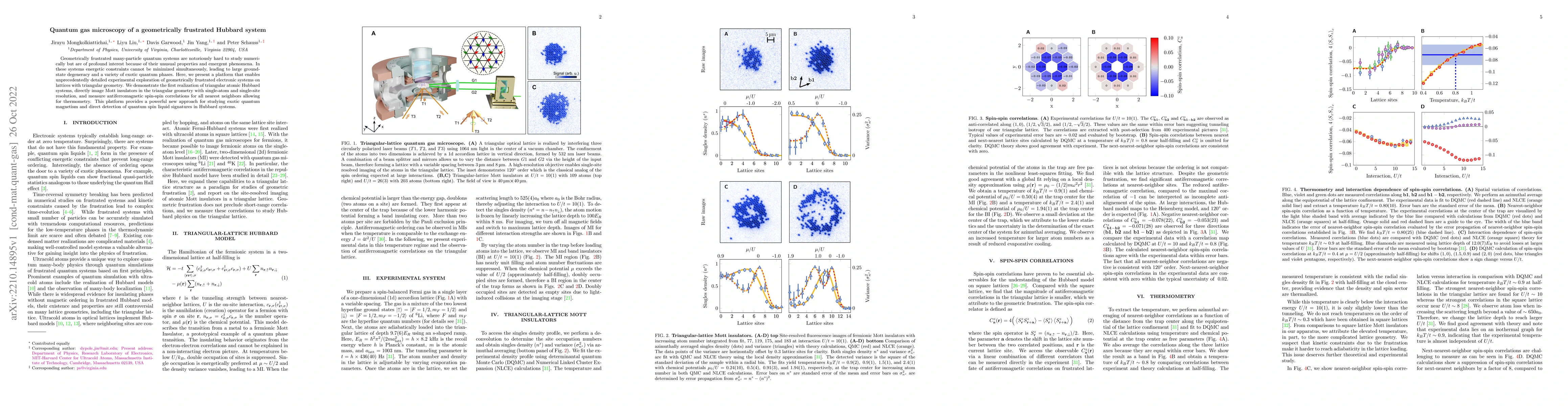Thumbnail for Quantum gas microscopy of a geometrically frustrated Hubbard system