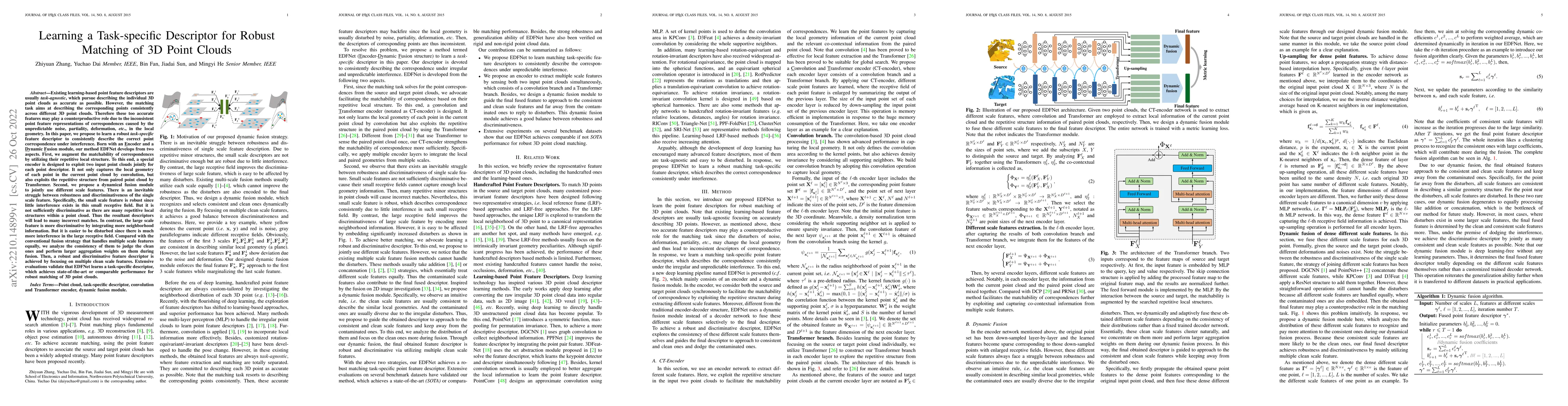 Thumbnail for Learning a Task-specific Descriptor for Robust Matching of 3D Point
  Clouds
