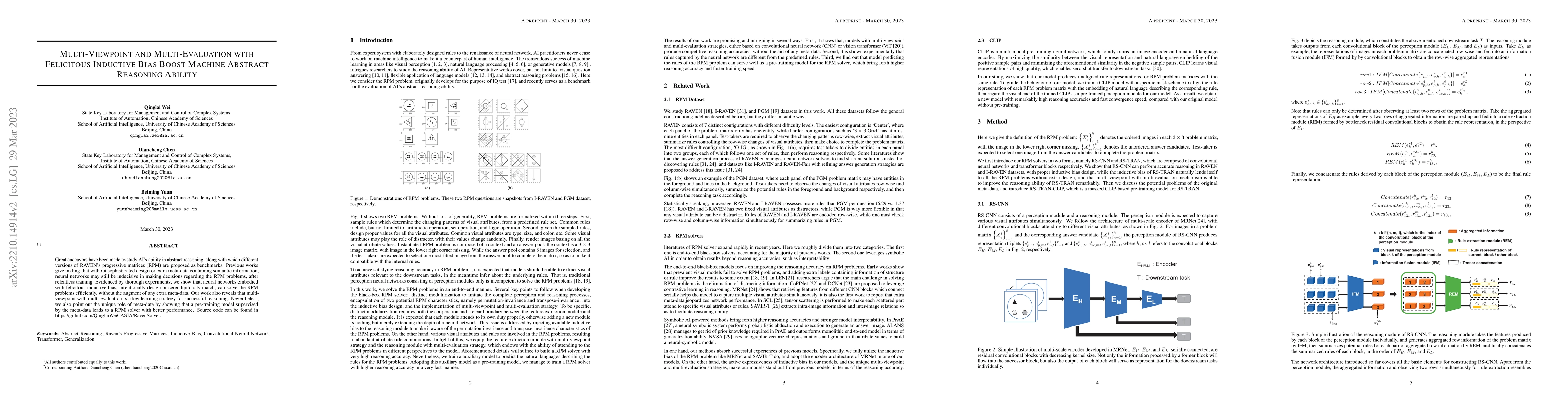 Thumbnail for Multi-Viewpoint and Multi-Evaluation with Felicitous Inductive Bias
  Boost Machine Abstract Reasoning Ability