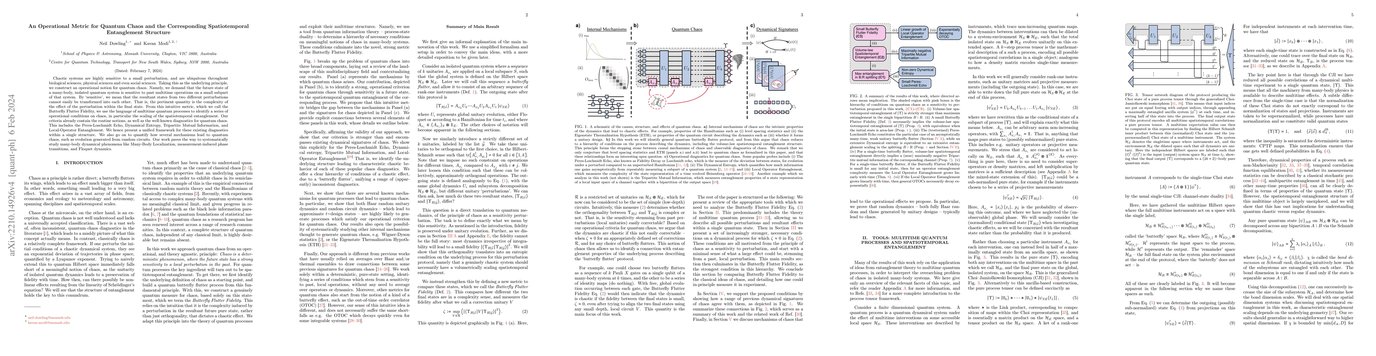 Thumbnail for Operational Metric for Quantum Chaos and the Corresponding
  Spatiotemporal Entanglement Structure