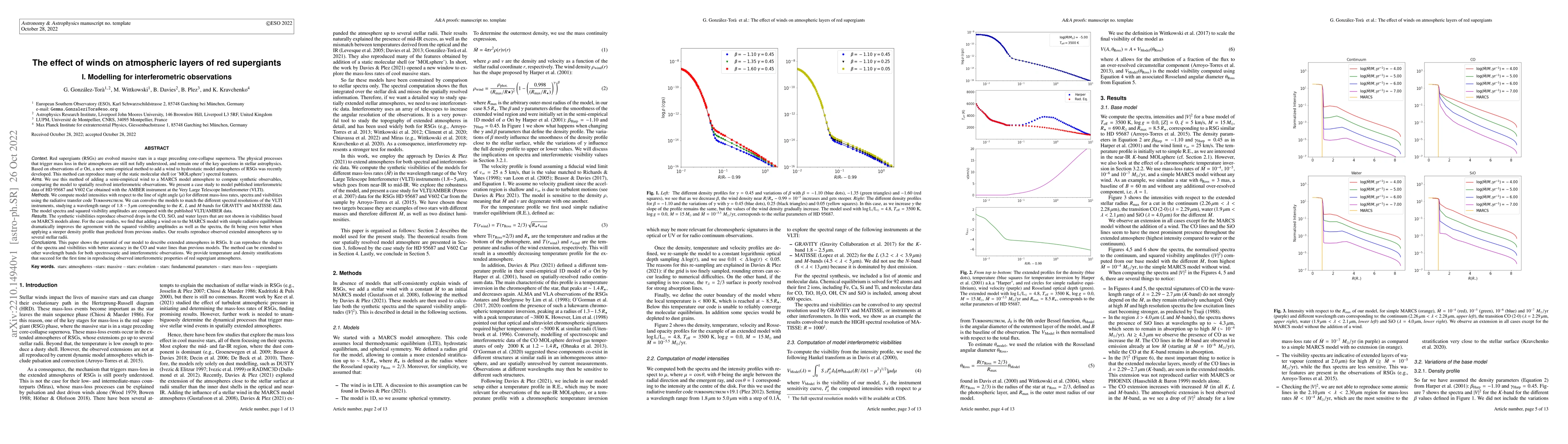 Thumbnail for The effect of winds on atmospheric layers of red supergiants I.
  Modelling for interferometric observations