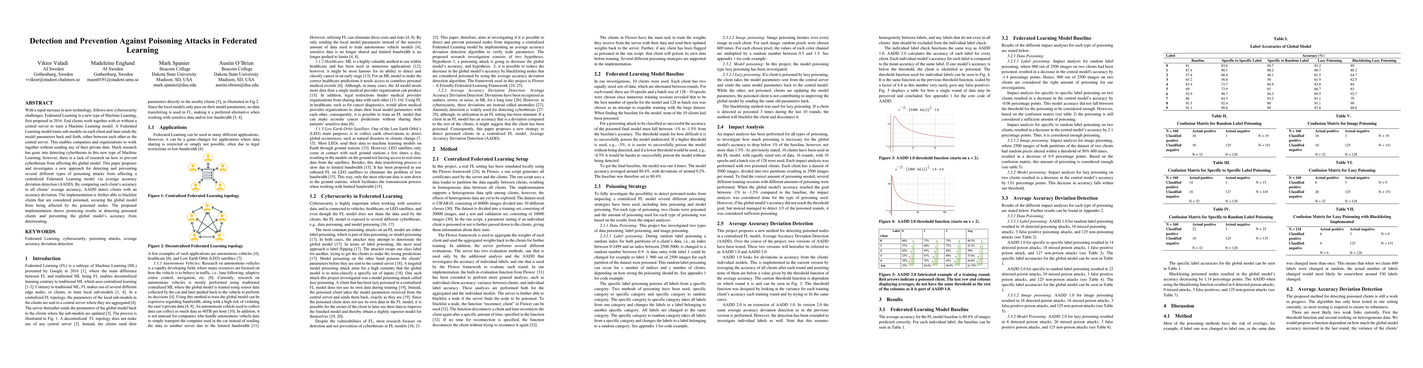 Thumbnail for Detection and Prevention Against Poisoning Attacks in Federated Learning