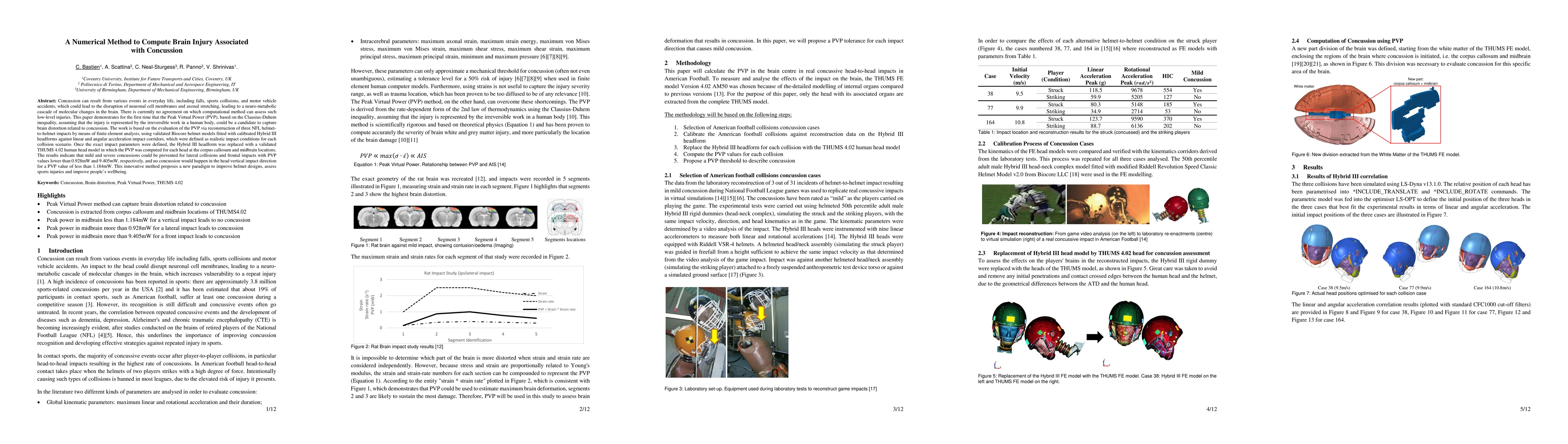 Thumbnail for A Numerical Method to Compute Brain Injury Associated to Concussion