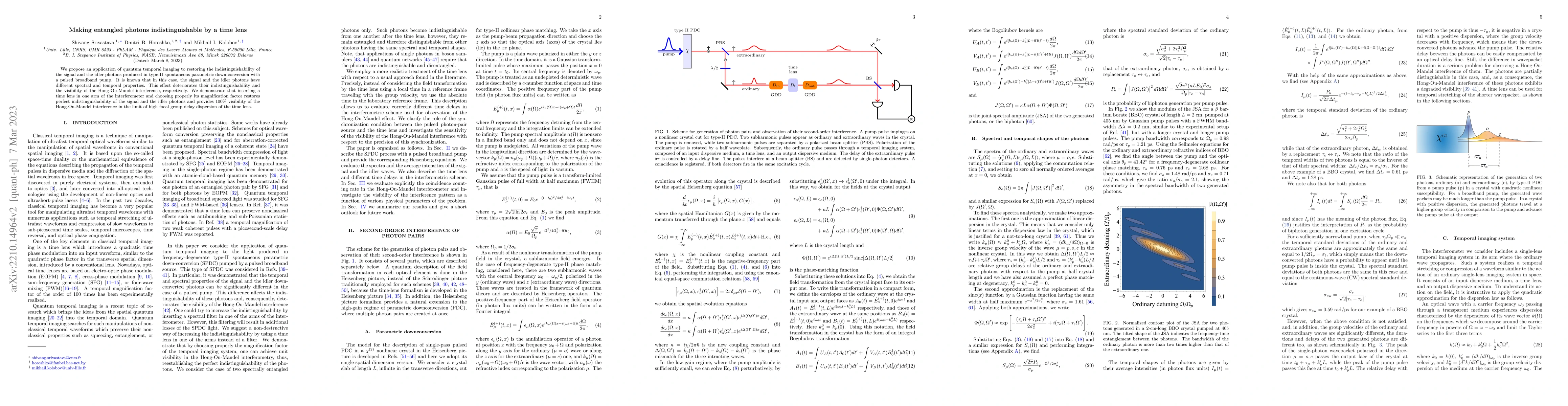 Thumbnail for Making entangled photons indistinguishable by a time lens