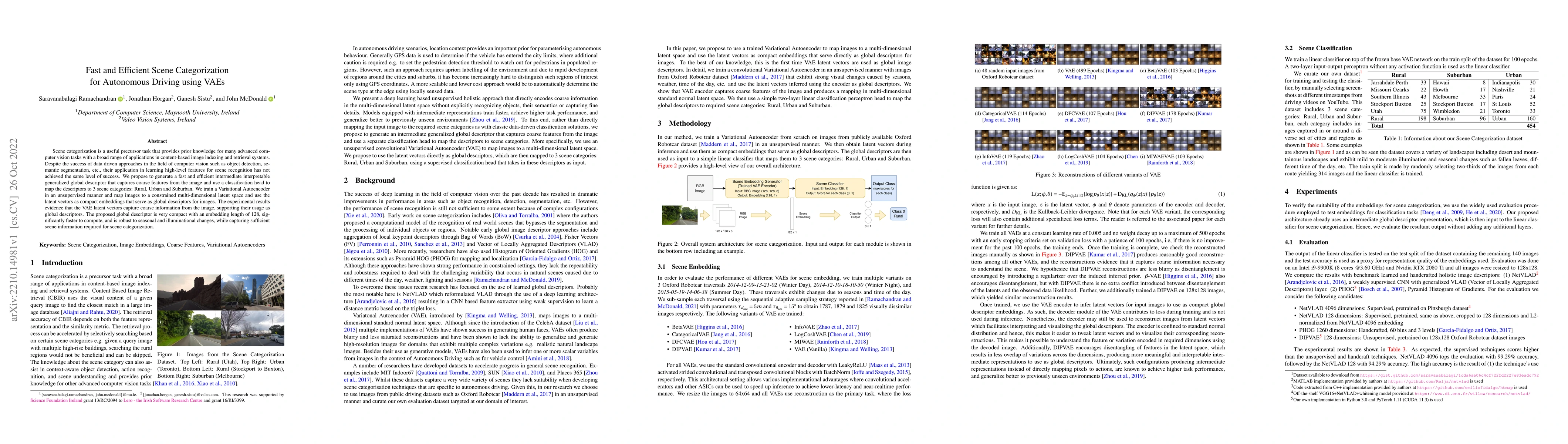 Thumbnail for Fast and Efficient Scene Categorization for Autonomous Driving using
  VAEs