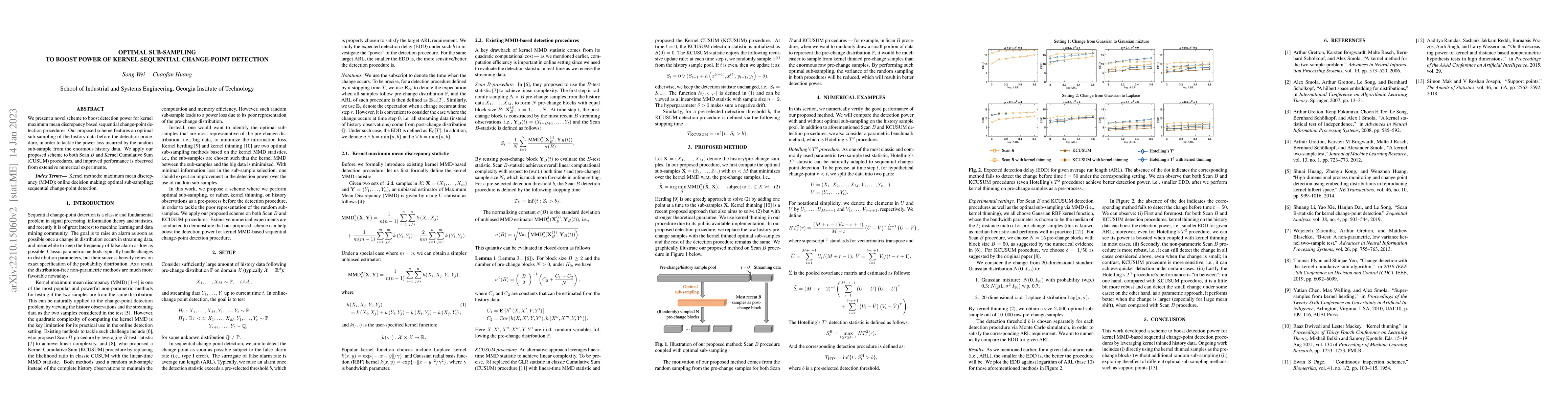 Thumbnail for Optimal Sub-sampling to Boost Power of Kernel Sequential Change-point
  Detection