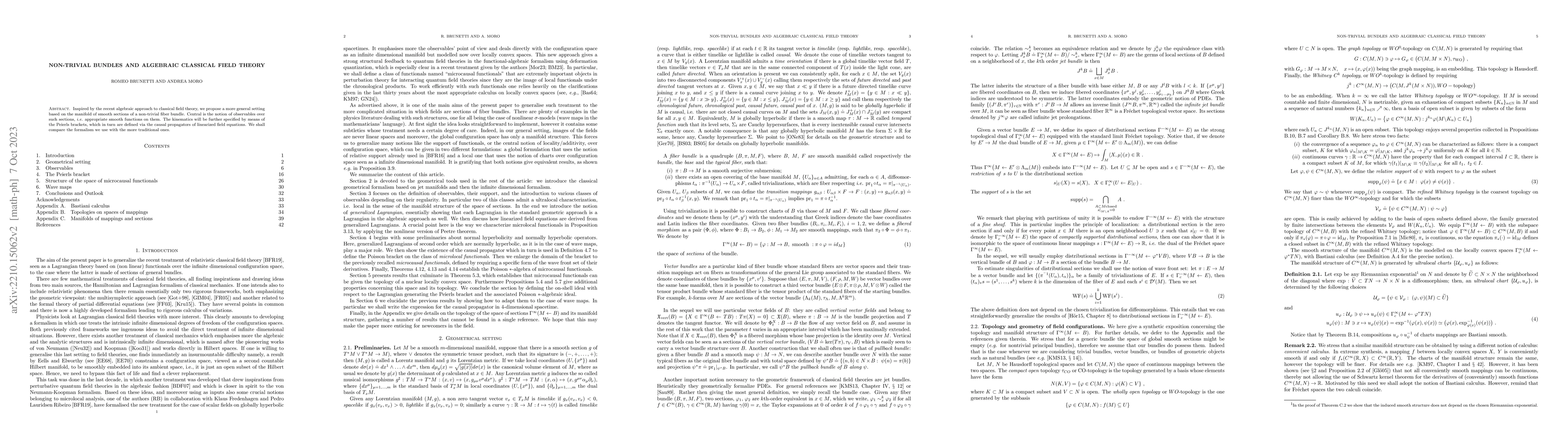 Thumbnail for Non-trivial bundles and Algebraic Classical Field Theory