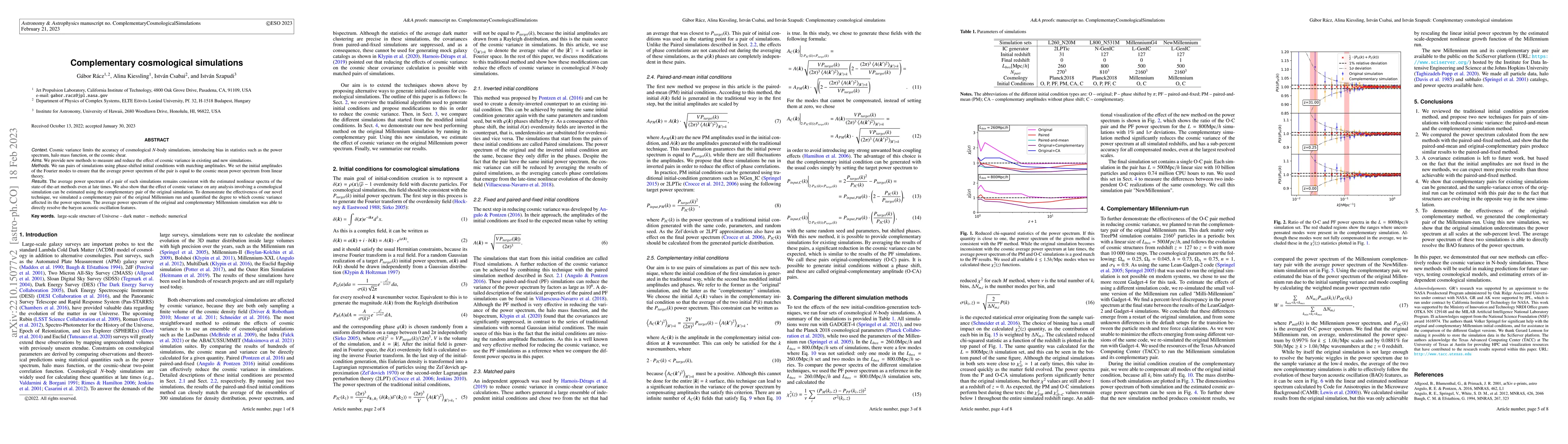 Thumbnail for Complementary Cosmological Simulations