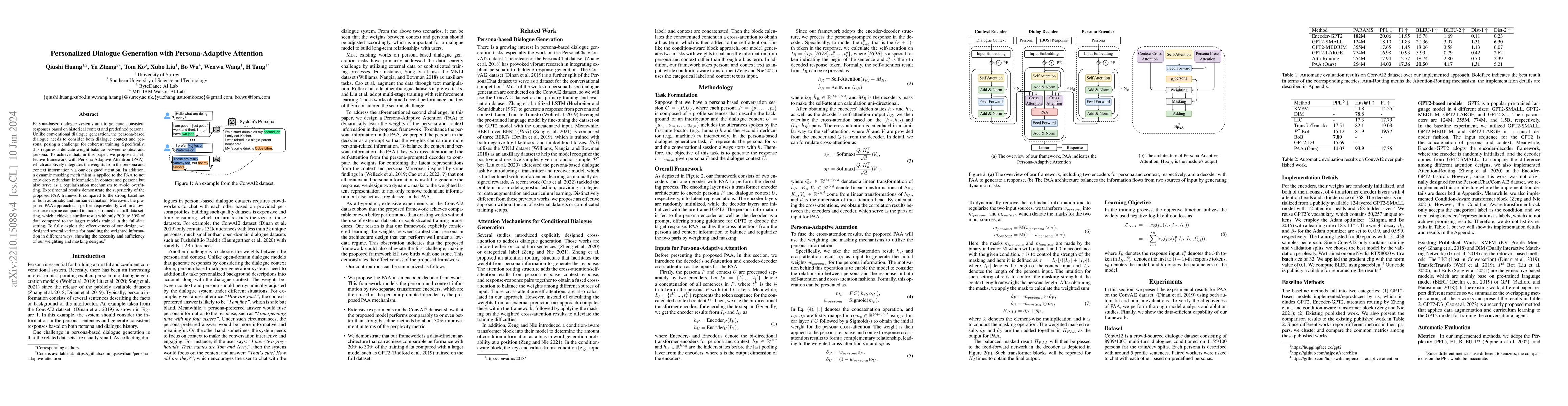 Thumbnail for Personalized Dialogue Generation with Persona-Adaptive Attention