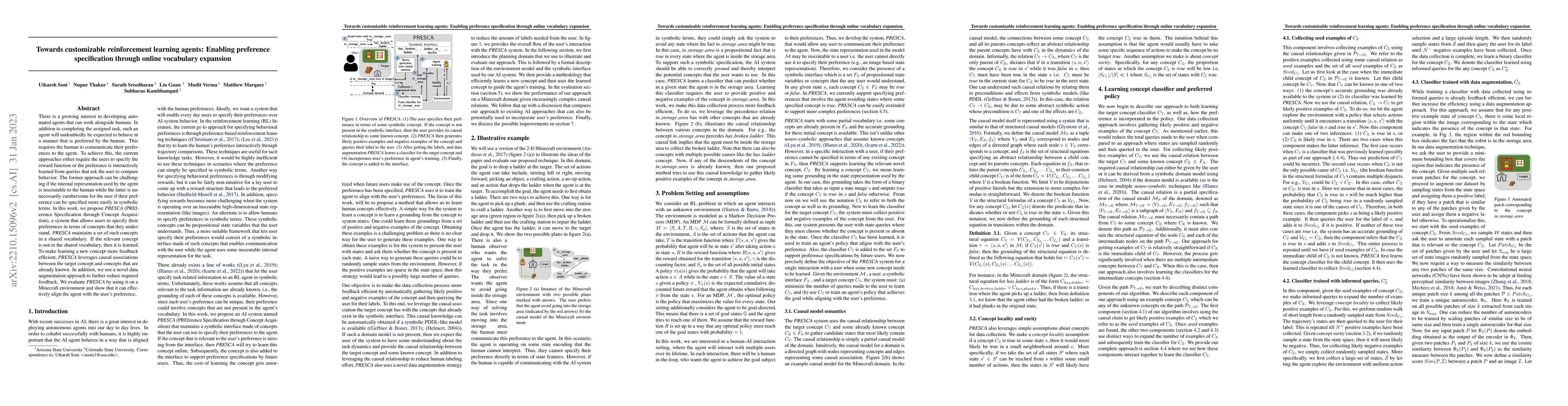 Thumbnail for Towards customizable reinforcement learning agents: Enabling preference
  specification through online vocabulary expansion