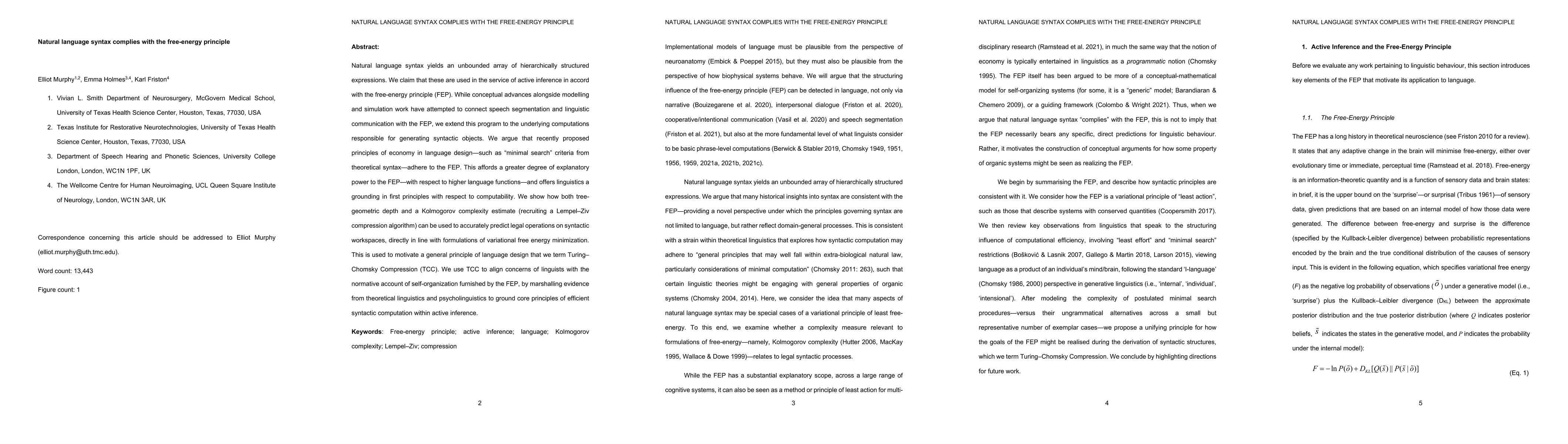 Thumbnail for Natural Language Syntax Complies with the Free-Energy Principle