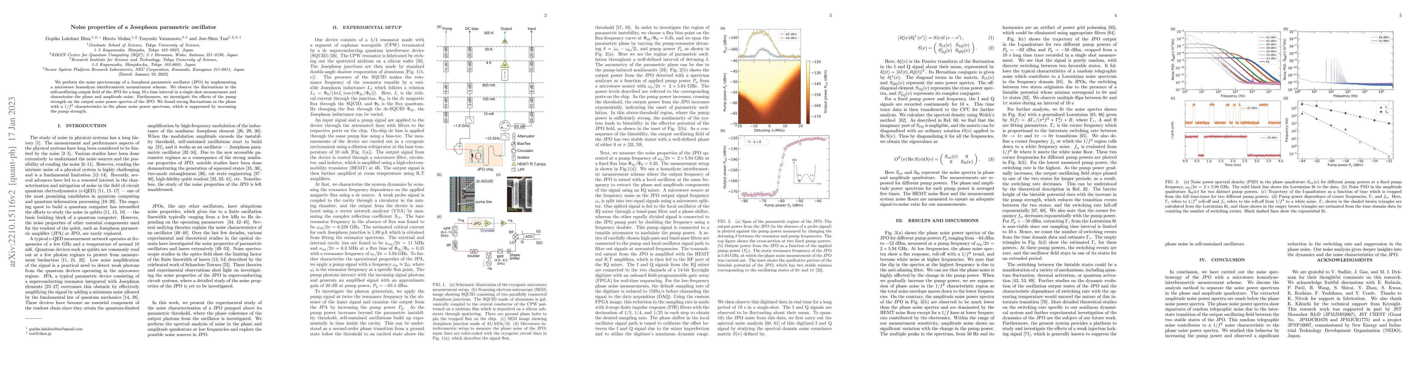 Thumbnail for Noise properties of a Josephson parametric oscillator
