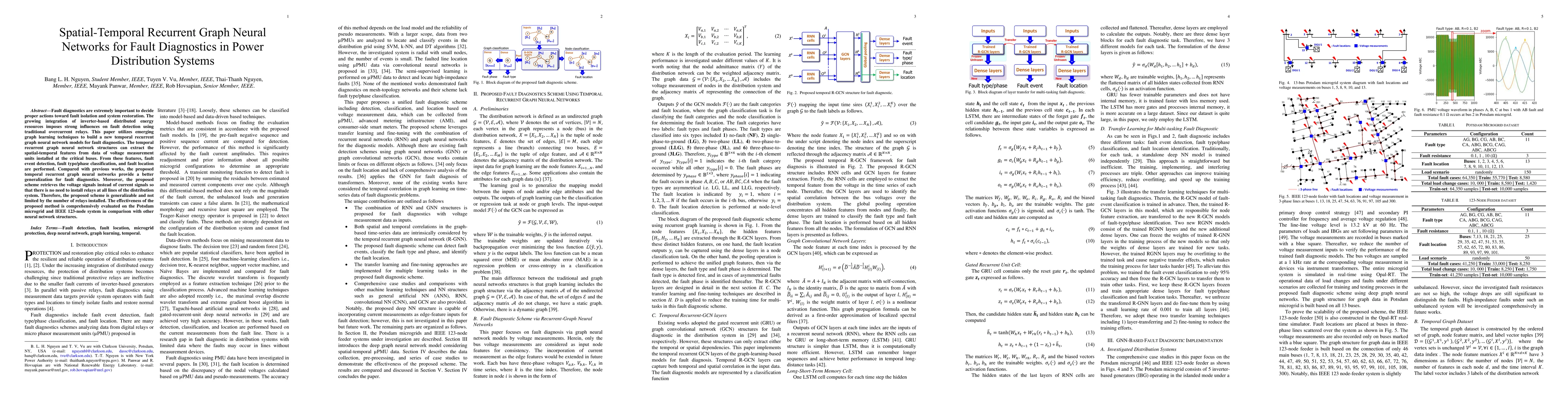 Thumbnail for Spatial-Temporal Recurrent Graph Neural Networks for Fault Diagnostics
  in Power Distribution Systems