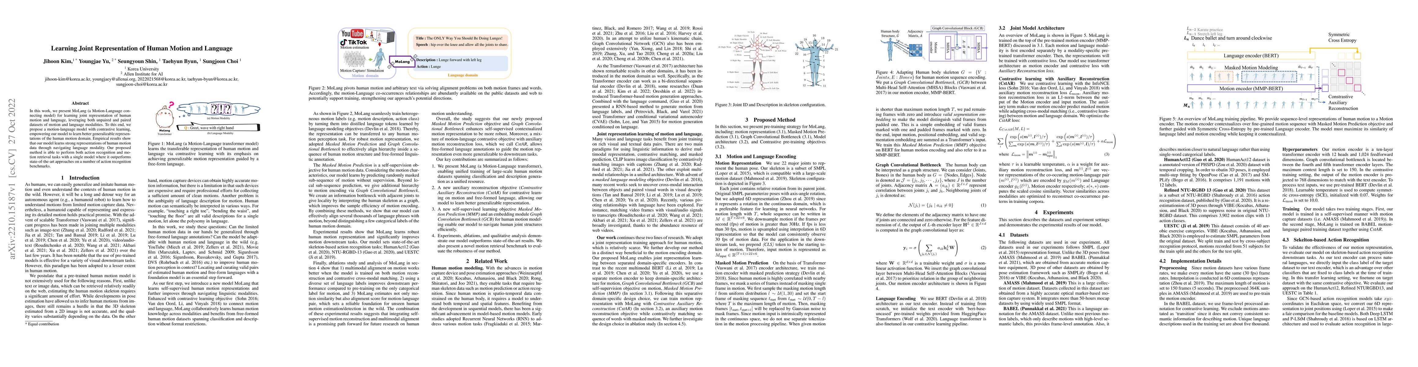 Thumbnail for Learning Joint Representation of Human Motion and Language